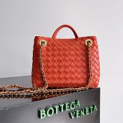 Fortok Bottega Veneta Andiamo Intrecciato leather Orange 25*22*10.5cm - 5