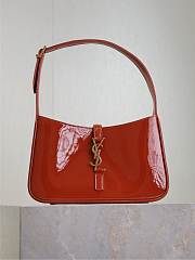 Fortok Saint Laurent Le 5 à 7 patent leather Brown-Orange 25X14X6cm - 1