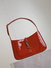 Fortok Saint Laurent Le 5 à 7 patent leather Brown-Orange 25X14X6cm - 5