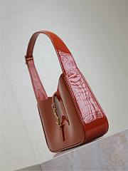 Fortok Saint Laurent Le 5 à 7 patent leather Brown-Orange 25X14X6cm - 4
