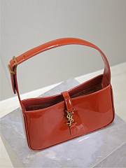 Fortok Saint Laurent Le 5 à 7 patent leather Brown-Orange 25X14X6cm - 3