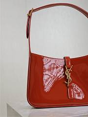 Fortok Saint Laurent Le 5 à 7 patent leather Brown-Orange 25X14X6cm - 2