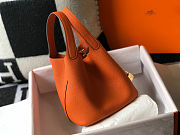 Fortok Hermès Picotin Lock bag Orange 18Cm - 5