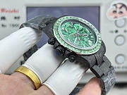 Fortok Rolex Cosmograph Daytona Carbon Fiber Custom Edition Watch Green 40 x 12.4 mm - 4