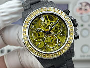 Fortok Rolex Cosmograph Daytona Carbon Fiber Custom Edition Watch Yellow 40 x 12.4 mm - 2