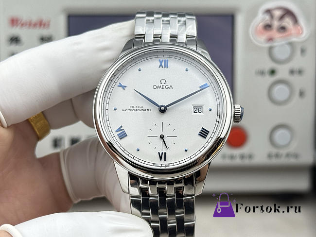 Fortok OMEGA De Ville Prestige Steel On Steel Watch White 41mm  - 1