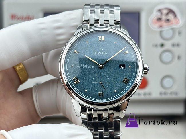 Fortok OMEGA De Ville Prestige Steel On Steel Watch Pine Green 41mm - 1