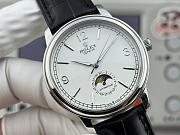 Fortok Rolex Cellini Moonphase Arabic Numeral Dial Watch Black/Silver 40mm - 6