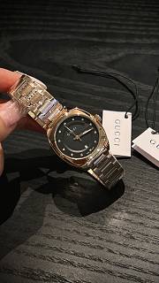 Fortok Gucci GG2570 quartz watch Gold Black Dial 28mm - 6
