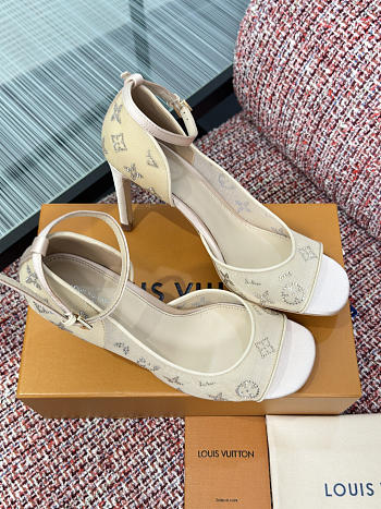 Fortok Louis Vuitton 2026ss Gala model Mesh Beige Heels 8cm