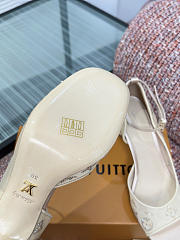 Fortok Louis Vuitton 2026ss Gala model Mesh Beige Heels 8cm - 2