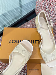 Fortok Louis Vuitton 2026ss Gala model Mesh Beige Heels 8cm - 5