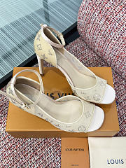Fortok Louis Vuitton 2026ss Gala model Mesh Beige Heels 8cm - 6