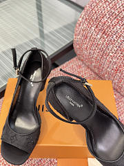Fortok Louis Vuitton 2026ss Gala model Mesh Black Heels 8cm - 4
