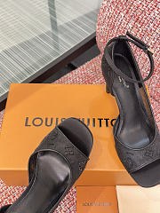 Fortok Louis Vuitton 2026ss Gala model Mesh Black Heels 8cm - 5