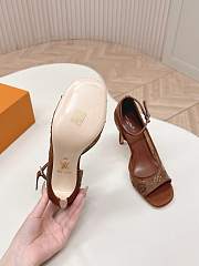 Fortok Louis Vuitton 2026ss Gala model Mesh Brown Heels 8cm - 6