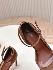 Fortok Louis Vuitton 2026ss Gala model Mesh Brown Heels 8cm - 3