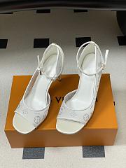 Fortok Louis Vuitton 2026ss Gala model Mesh White Heels 8cm - 1