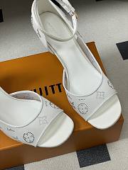 Fortok Louis Vuitton 2026ss Gala model Mesh White Heels 8cm - 2