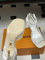 Fortok Louis Vuitton 2026ss Gala model Mesh White Heels 8cm - 4