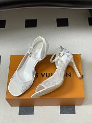Fortok Louis Vuitton 2026ss Gala model Mesh White Heels 8cm - 5