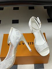 Fortok Louis Vuitton 2026ss Gala model Mesh White Heels 8cm - 6
