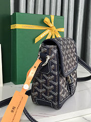 Fortok Goyard Grand Bleu Messenger Bag Navy Blue 16×14×6cm - 2