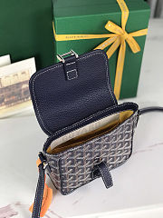 Fortok Goyard Grand Bleu Messenger Bag Navy Blue 16×14×6cm - 4
