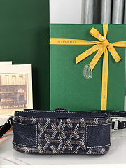 Fortok Goyard Grand Bleu Messenger Bag Navy Blue 16×14×6cm - 3