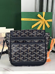 Fortok Goyard Grand Bleu Messenger Bag Navy Blue 16×14×6cm - 5