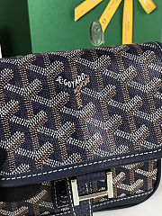 Fortok Goyard Grand Bleu Messenger Bag Navy Blue 16×14×6cm - 6