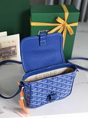 Fortok Goyard Grand Bleu Messenger Bag Blue 16×14×6cm - 6