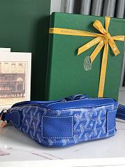 Fortok Goyard Grand Bleu Messenger Bag Blue 16×14×6cm - 3