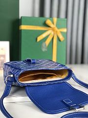 Fortok Goyard Grand Bleu Messenger Bag Blue 16×14×6cm - 2