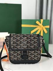 Fortok Goyard Grand Bleu Messenger Bag Black 16×14×6cm - 1