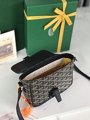 Fortok Goyard Grand Bleu Messenger Bag Black 16×14×6cm - 5
