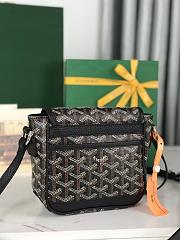 Fortok Goyard Grand Bleu Messenger Bag Black 16×14×6cm - 2