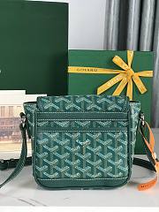 Fortok Goyard Grand Bleu Messenger Bag Green 16×14×6cm - 6