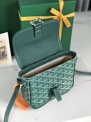 Fortok Goyard Grand Bleu Messenger Bag Green 16×14×6cm - 4