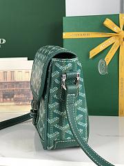 Fortok Goyard Grand Bleu Messenger Bag Green 16×14×6cm - 3