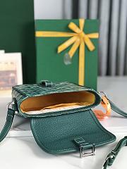 Fortok Goyard Grand Bleu Messenger Bag Green 16×14×6cm - 2