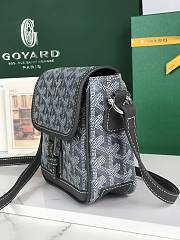 Fortok Goyard Grand Bleu Messenger Bag Grey 16×14×6cm - 6