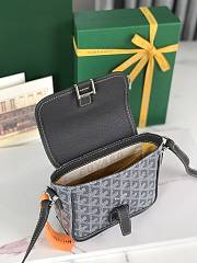 Fortok Goyard Grand Bleu Messenger Bag Grey 16×14×6cm - 2