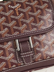 Fortok Goyard Grand Bleu Messenger Bag Burgundy 16×14×6cm - 3