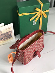 Fortok Goyard Grand Bleu Messenger Bag Red 16×14×6cm - 3