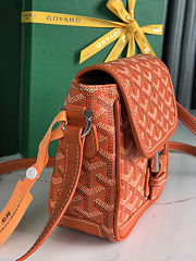Fortok Goyard Grand Bleu Messenger Bag Orange 16×14×6cm - 6