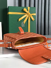 Fortok Goyard Grand Bleu Messenger Bag Orange 16×14×6cm - 4