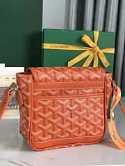 Fortok Goyard Grand Bleu Messenger Bag Orange 16×14×6cm - 2