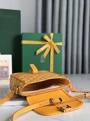Fortok Goyard Grand Bleu Messenger Bag Yellow 16×14×6cm - 6