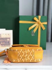 Fortok Goyard Grand Bleu Messenger Bag Yellow 16×14×6cm - 5